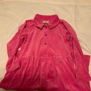 Hanna Anderson Pink Velour Dress